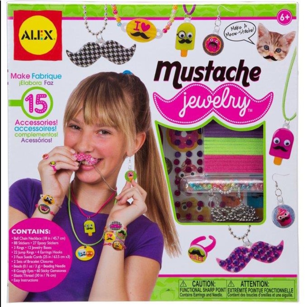 Alex Craft Kit- Mustache Jewelry NEW!